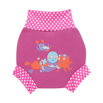 Zoggs Baby girls' pink sea animal print swim nappy